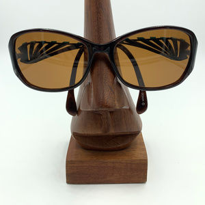 Vintage Koali Morel Black Blue Oval Sunglassses